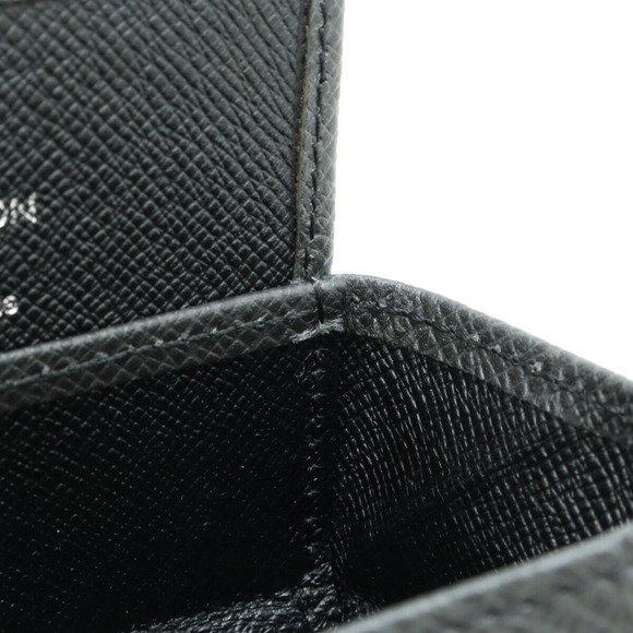 LOUIS VUITTON Taiga Porto Monnaie Boite Coin Case Leather Calf Ardoise Black ... - Picture 6 of 6